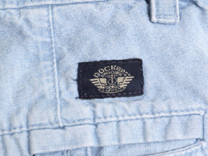 90s ドッカーズ リーバイス シャンブレー ショート パンツ メンズ 33 / オールド LEVIS DOCKERS 短パン 100% コットン ツータック ショーツ