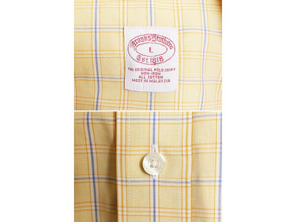 ブルックスブラザーズ チェック 半袖 ボタンダウン シャツ メンズ L / 古着 Brooks Brothers 半袖シャツ コットン ノーアイロン ワイシャツ