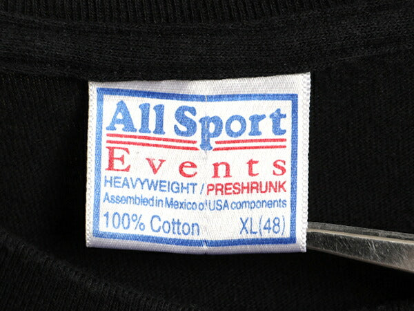 90s 大きいサイズ XL ■ アート ジョーク メッセージ プリント 半袖 Tシャツ ( メンズ ) 古着 90年代 オールド イラスト ヘビーウェイト 黒