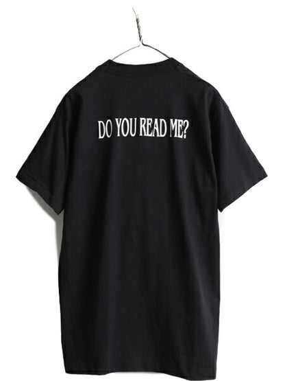 90s USA製 ■ WOE マガジン 両面 プリント 半袖 Tシャツ メンズ L / 90年代 雑誌 ジョーク メッセージ ヘビーウェイト シングルステッチ 黒