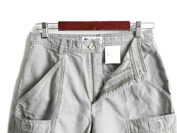 00s ■ コロンビア ブッシュ ショートパンツ 10 レディース M 程/ 00年代 Columbia ショーツ 短パン アウトドア サファリ フィッシング 灰