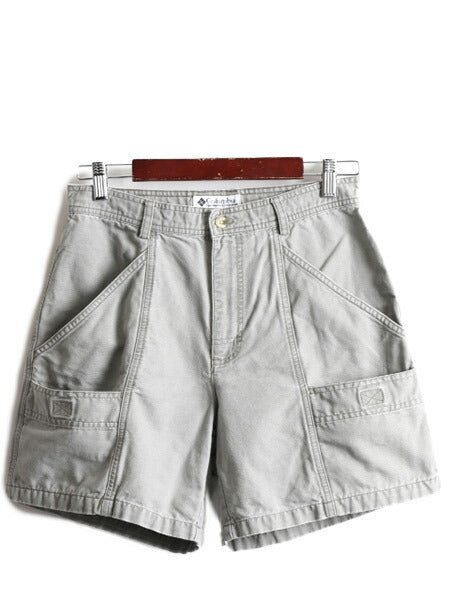 00s ■ コロンビア ブッシュ ショートパンツ 10 レディース M 程/ 00年代 Columbia ショーツ 短パン アウトドア サファリ フィッシング 灰