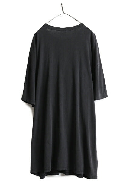90s 00s 大きいサイズ XXXL ■ ジョーク メッセージ プリント 半袖 Tシャツ メンズ 3X / 00年代 90年代 ヘビーウェイト オーバーサイズ 黒