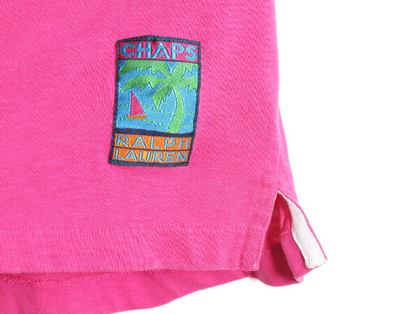 90s チャップス ラルフローレン 半袖 ポロシャツ メンズ XL オールド ポロ CHAPS 半袖シャツ ハワイアン アロハ 総柄 ラガー シャツ タイプ