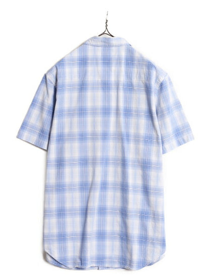 90s ポロ ラルフローレン チェック ウエスタン 半袖 シャツ メンズ M 古着 90年代 オールド 半袖シャツ ポニー無し コットン ポケット付き