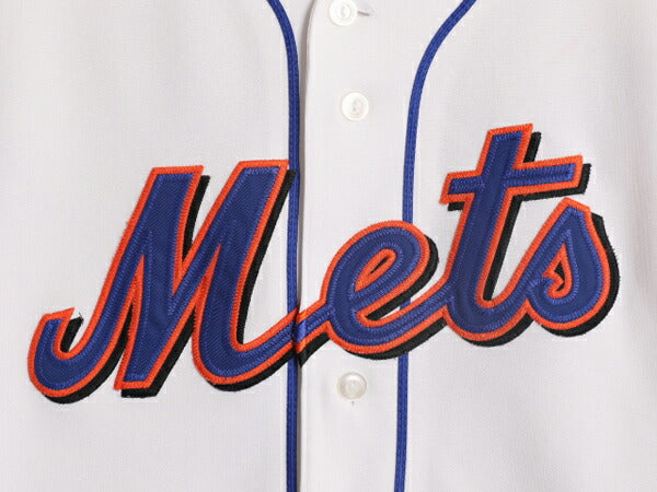 MLB オフィシャル Majestic メッツ ベースボール シャツ メンズ M 程 古着 ユニフォーム ゲームシャツ メジャーリーグ 半袖シャツ 大リーグ