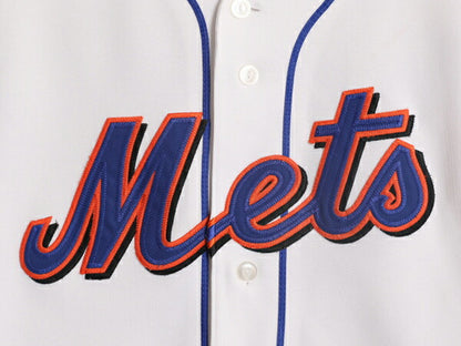 MLB オフィシャル Majestic メッツ ベースボール シャツ メンズ M 程 古着 ユニフォーム ゲームシャツ メジャーリーグ 半袖シャツ 大リーグ