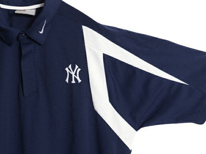 MLB オフィシャル ナイキ ヤンキース 半袖 ポロシャツ メンズ L NIKE ベースボール スウッシュ ゲームシャツ メジャーリーグ プルオーバー