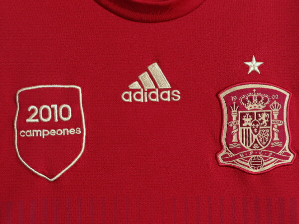 アディダス スペイン 代表 半袖 サッカー プラクティス シャツ メンズ S 程/ 古着 Tシャツ ユニフォーム トレーニング ゲーム ジャージ 赤