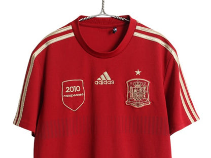 アディダス スペイン 代表 半袖 サッカー プラクティス シャツ メンズ S 程/ 古着 Tシャツ ユニフォーム トレーニング ゲーム ジャージ 赤