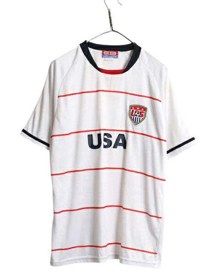 アメリカ 代表 タイプ サッカー プラクティス シャツ メンズ M 程/ Tシャツ ユニフォーム トレーニング ジャージ USA トリコカラー 星条旗