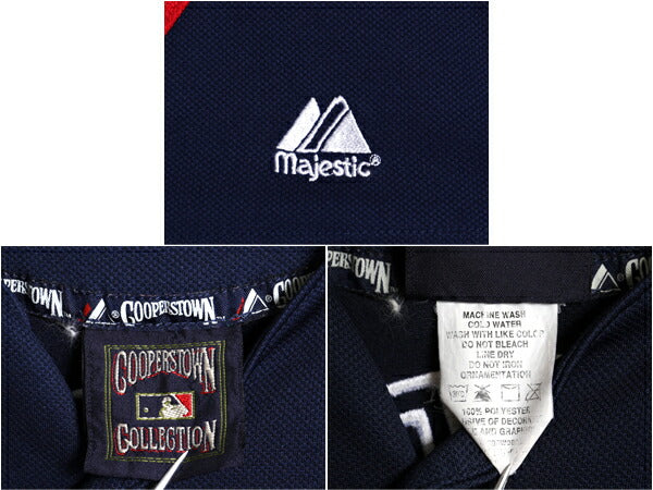 レッドソックス ベースボール シャツ メンズ L 程/ 古着 MLB オフィシャル マジェスティック 大リーグ ユニフォーム ゲームシャツ ジャージ