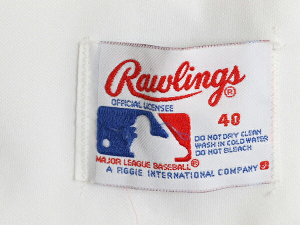 USA製 レッドソックス ベースボール シャツ メンズ L 程/ MLB オフィシャル ローリングス 大リーグ ユニフォーム ゲームシャツ ジャージ 白