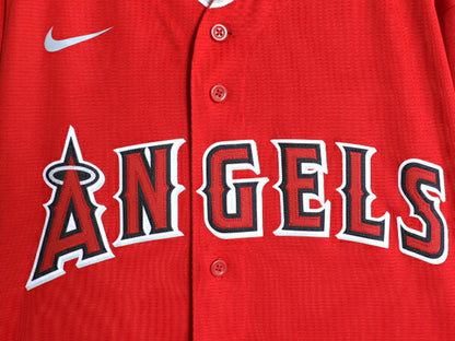 エンゼルス ベースボール シャツ メンズ L / MLB オフィシャル ナイキ 大リーグ スウッシュ ユニフォーム ゲームシャツ 半袖シャツ 重ね着