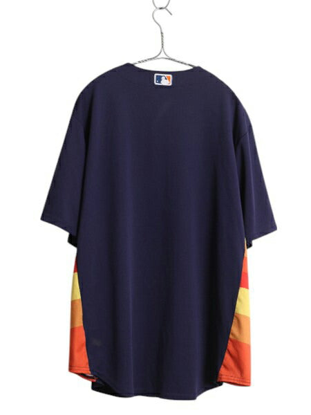 アストロズ ベースボール シャツ メンズ XL / MLB オフィシャル ナイキ 大リーグ ユニフォーム ゲームシャツ 半袖シャツ スウッシュ 重ね着