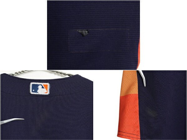 アストロズ ベースボール シャツ メンズ XL / MLB オフィシャル ナイキ 大リーグ ユニフォーム ゲームシャツ 半袖シャツ スウッシュ 重ね着