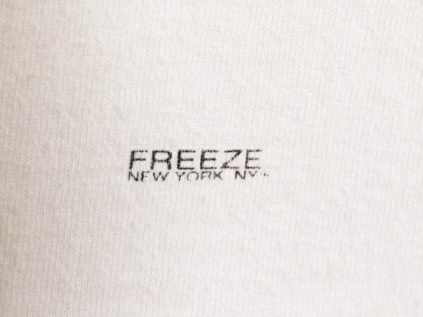 90s FREEZE キャラクター プリント 半袖 Tシャツ メンズ L / 90年代 オールド 当時物 イラスト グラフィック シングルステッチ メッセージ