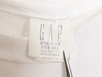 90s USA製 OLD GAP バック プリント 半袖 Tシャツ メンズ L 程/ 90年代 オールド ギャップ シングルステッチ コットン 星条旗 グラフィック