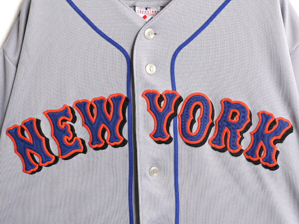MLB オフィシャル Majestic メッツ ベースボール シャツ メンズ XXL 程 ユニフォーム ゲームシャツ メジャーリーグ 野球 半袖シャツ 重ね着