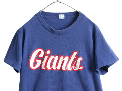 80s USA製 ■ チャンピオン NFL ジャイアンツ プリント 半袖 Tシャツ L メンズ M 程 / 古着 Champion 80年代 シングルステッチ アメフト 青