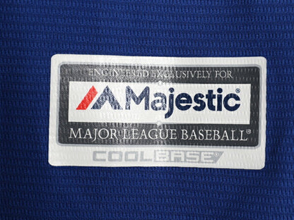 USA製 メッツ ベースボール シャツ メンズ S MLB オフィシャル マジェスティック 大リーグ ユニフォーム ゲームシャツ ジャージ 半袖シャツ