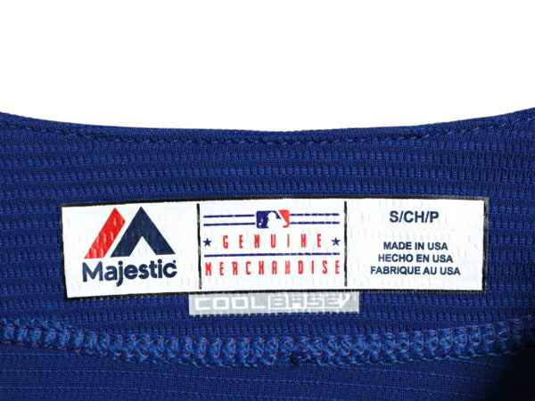 USA製 メッツ ベースボール シャツ メンズ S MLB オフィシャル マジェスティック 大リーグ ユニフォーム ゲームシャツ ジャージ 半袖シャツ