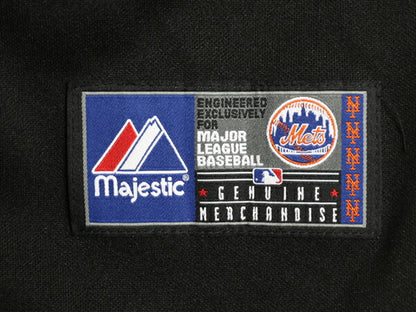 メッツ ベースボール シャツ メンズ M / MLB オフィシャル マジェスティック 大リーグ ユニフォーム ゲームシャツ 半袖シャツ ジャージ 黒