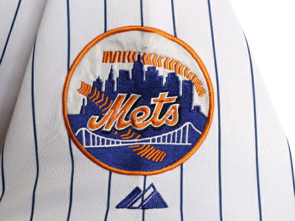 メッツ ベースボール シャツ メンズ XL 程 MLB オフィシャル マジェスティック 大リーグ ユニフォーム ゲームシャツ ジャージ 大きいサイズ