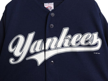 00s ヤンキース ベースボール シャツ メンズ M / オールド MLB オフィシャル トゥルーファン 大リーグ ユニフォーム ゲームシャツ ジャージ