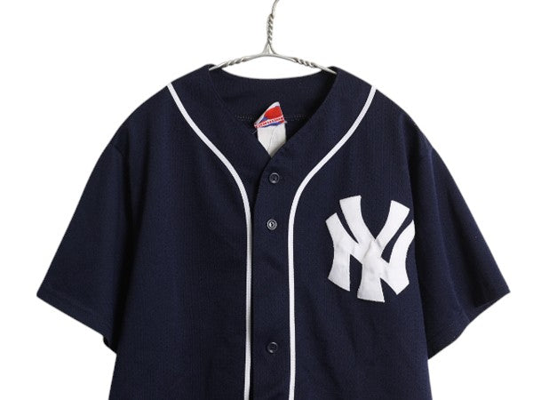 ヤンキース ベースボール シャツ メンズ M / MLB オフィシャル マジェスティック 大リーグ ユニフォーム ゲームシャツ ジャージ 半袖シャツ