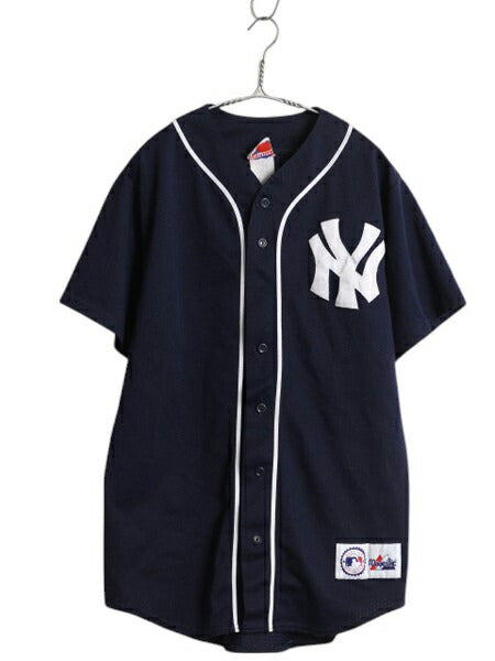 ヤンキース ベースボール シャツ メンズ M / MLB オフィシャル マジェスティック 大リーグ ユニフォーム ゲームシャツ ジャージ 半袖シャツ