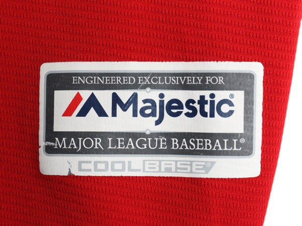 レッドソックス ベースボール シャツ メンズ S / MLB オフィシャル マジェスティック 大リーグ ユニフォーム ゲームシャツ ジャージ 重ね着