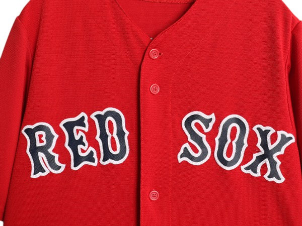 レッドソックス ベースボール シャツ メンズ S / MLB オフィシャル マジェスティック 大リーグ ユニフォーム ゲームシャツ ジャージ 重ね着