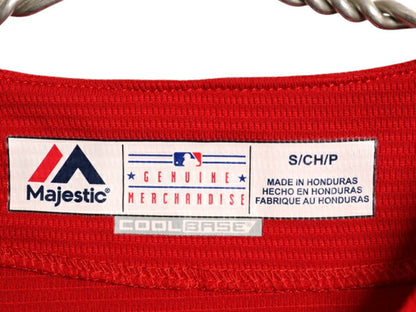 レッドソックス ベースボール シャツ メンズ S / MLB オフィシャル マジェスティック 大リーグ ユニフォーム ゲームシャツ ジャージ 重ね着
