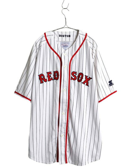 90s レッドソックス ベースボール シャツ メンズ L / オールド MLB オフィシャル スターター 大リーグ ユニフォーム ゲームシャツ ジャージ
