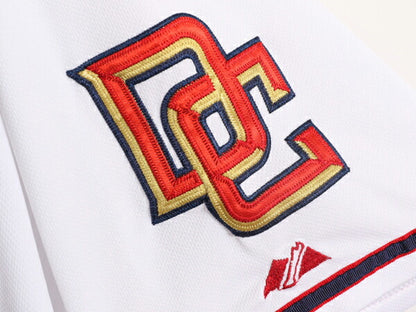 MLB オフィシャル Majestic ナショナルズ ベースボール シャツ メンズ L 古着 ユニフォーム ゲームシャツ メジャーリーグ 半袖シャツ 野球