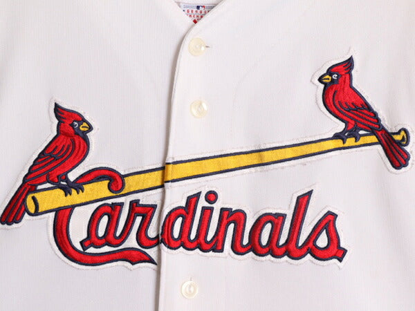 MLB オフィシャル Majestic カージナルス ベースボール シャツ メンズ L 程/ ユニフォーム 半袖シャツ ゲームシャツ メジャーリーグ 重ね着