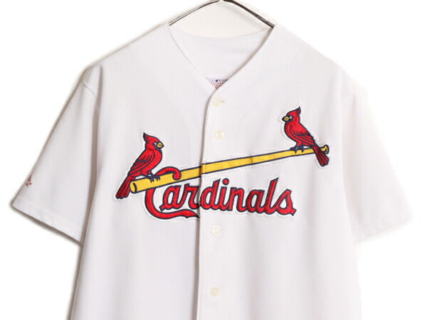 MLB オフィシャル Majestic カージナルス ベースボール シャツ メンズ L 程/ ユニフォーム 半袖シャツ ゲームシャツ メジャーリーグ 重ね着