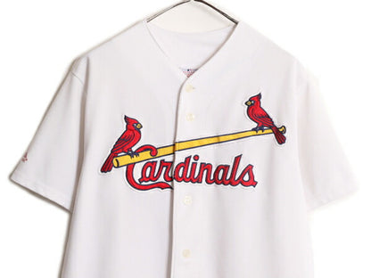 MLB オフィシャル Majestic カージナルス ベースボール シャツ メンズ L 程/ ユニフォーム 半袖シャツ ゲームシャツ メジャーリーグ 重ね着