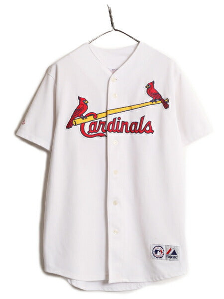 MLB オフィシャル Majestic カージナルス ベースボール シャツ メンズ L 程/ ユニフォーム 半袖シャツ ゲームシャツ メジャーリーグ 重ね着