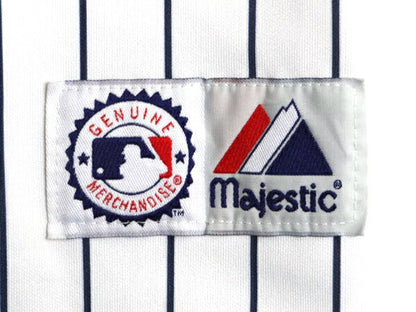 USA製 ヤンキース ベースボール シャツ メンズ L / 古着 MLB オフィシャル マジェスティック 大リーグ ユニフォーム ゲームシャツ ジャージ