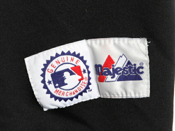 メッツ ベースボール シャツ メンズ XL 程/ MLB オフィシャル マジェスティック 大リーグ ユニフォーム ゲームシャツ 半袖シャツ ブラック