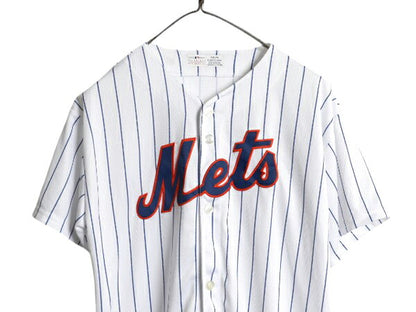 メッツ ベースボール シャツ キッズ XL メンズ M 程/ MLB オフィシャル マジェスティック 大リーグ ユニフォーム 半袖シャツ ゲームシャツ