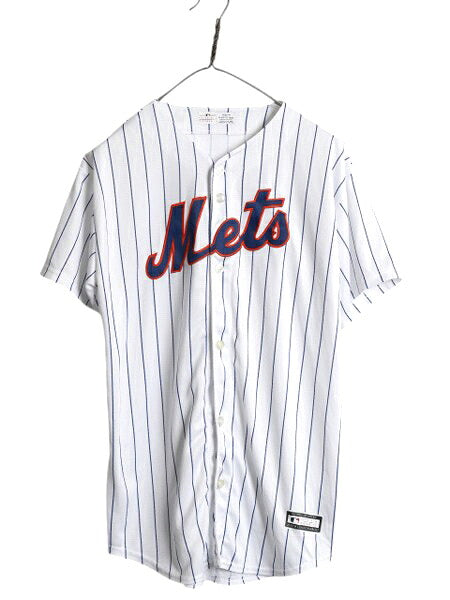 メッツ ベースボール シャツ キッズ XL メンズ M 程/ MLB オフィシャル マジェスティック 大リーグ ユニフォーム 半袖シャツ ゲームシャツ