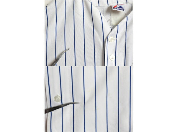 カブス ベースボール シャツ メンズ M 程/ MLB オフィシャル マジェスティック 大リーグ ユニフォーム ゲームシャツ 半袖シャツ ジャージ