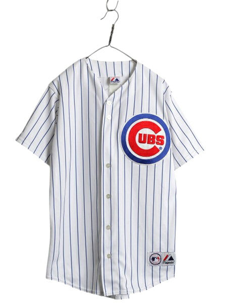 カブス ベースボール シャツ メンズ M 程/ MLB オフィシャル マジェスティック 大リーグ ユニフォーム ゲームシャツ 半袖シャツ ジャージ