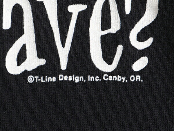 90s USA製 ■ ジョーク メッセージ プリント 半袖 Tシャツ メンズ XL 90年代 オールド アート 当時物 ヘビーウェイト シングルステッチ 黒