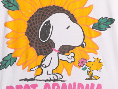 90s スヌーピー プリント 半袖 Tシャツ メンズ レディース L 古着 90年代 オールド ピーナッツ オフィシャル キャラクター ヘビーウェイト