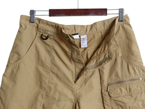 ノースフェイス ナイロン ブッシュ ショートパンツ メンズ 34 古着 アウトドア カーゴ ショーツ ストレッチ 短パン ワンポイント ベージュ