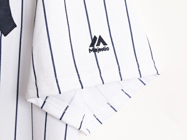 デッドストック MLB Majestic オフィシャル ヤンキース ベースボール シャツ メンズ L / ユニフォーム ゲームシャツ メジャーリーグ 重ね着